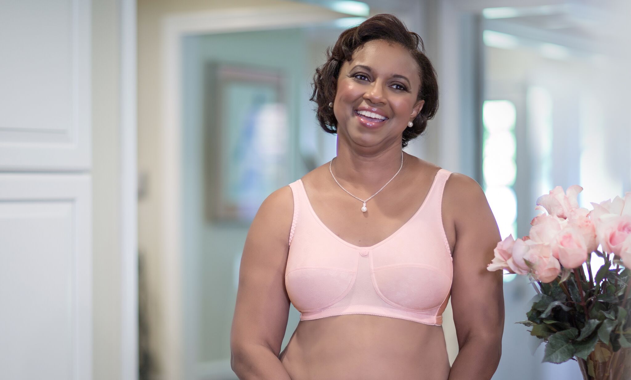 American Breast Care Mastectomy Bra Soft Shape T-Shirt Size 36D