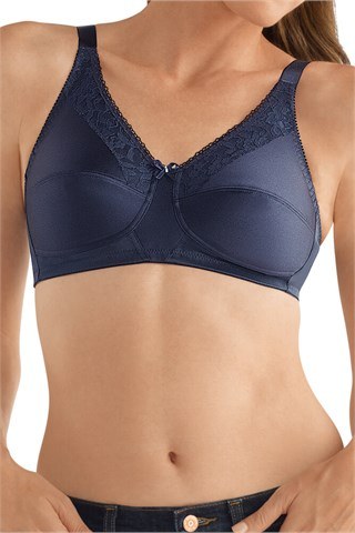 Amoena Nancy Bra in Dark Blue on Model