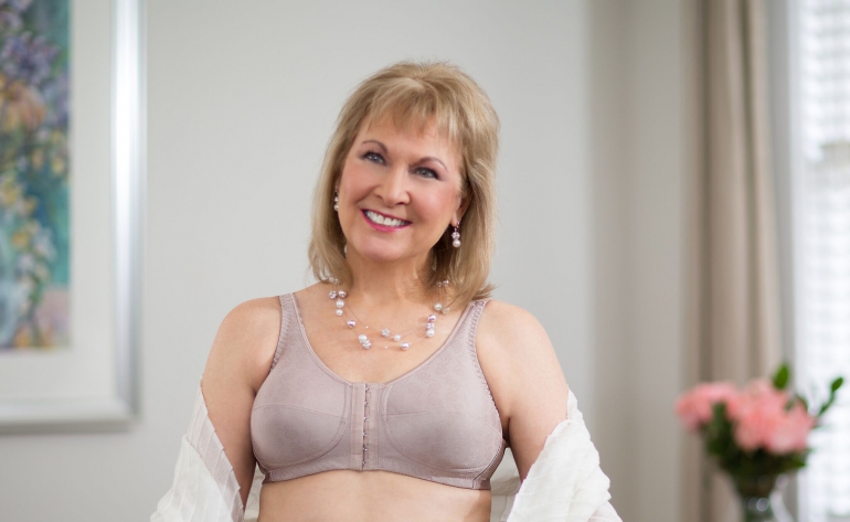 ABC 123 Front Close Rose Contour Bra Cocoa