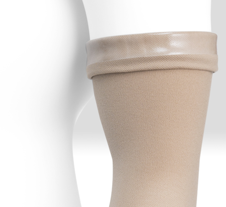 Beige Juzo 4411 Arm Sleeve 20/30mmHg w/ SILICONE BAND