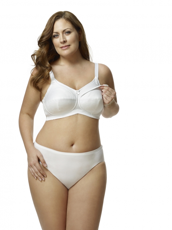 Elila 1613 Cotton Softcup Nursing Bra White