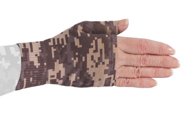 LympheDivas Specialty Print Patterns Compression Gauntlet Military Camouflage Model