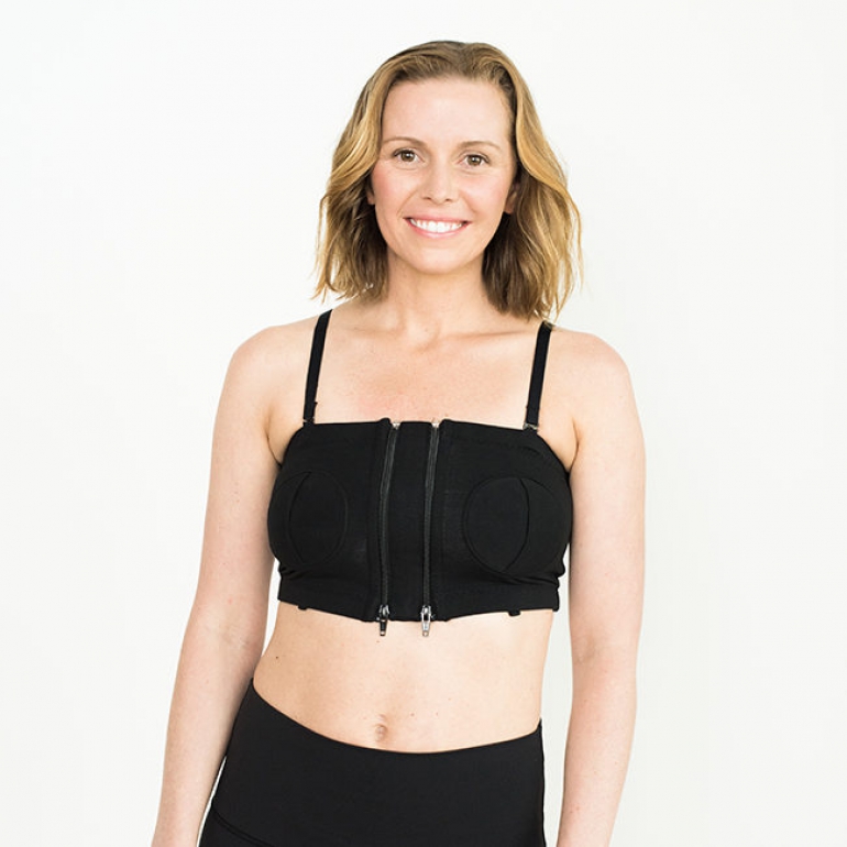 Simple Wishes Signature Hands Free Breast Pump Bra Black