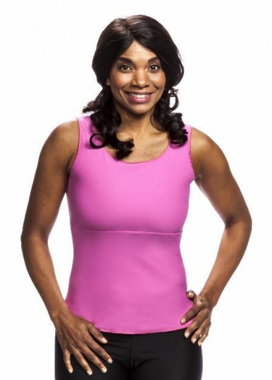 Wear Ease 912 Short Slimmer Compression Camisole Rose Pink