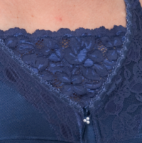 Nearly Me #660 Lace Cami Mastectomy Black Bra – Nearlyou