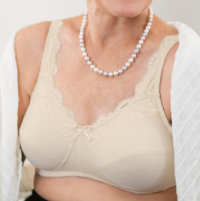 ABC 101 Lace Front Bilateral Pocketed Mastectomy Bra Available in 5 Colors. Call toll-free 800.525.5420.