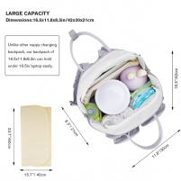 The storage dimensions that the BelleMa bag has for expecting parents.