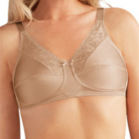 Amoena Nancy Bra in Sand on Model