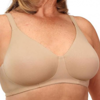 Classique Mastectomy Seamless Sleek Comfort Cotton Bra 34B White 