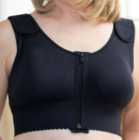 ABC 519 Zipper-Front Compression Bra Black