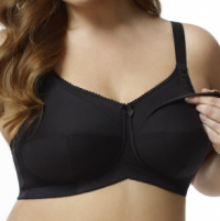 Elila 1613 Cotton Softcup Nursing Bra Black