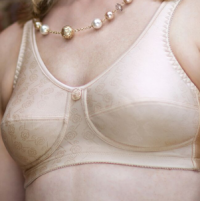 Mastectomy Bra The Rose Contour Front Close/Back Adjustment Size 46C Cocoa