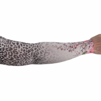 LympheDivas Specialty Print Patterns Compression Arm Sleeve with Diamond Top Band Bloomin Betty Light Model
