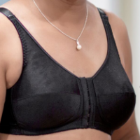 ABC 123 Front Close Rose Contour Bra Black