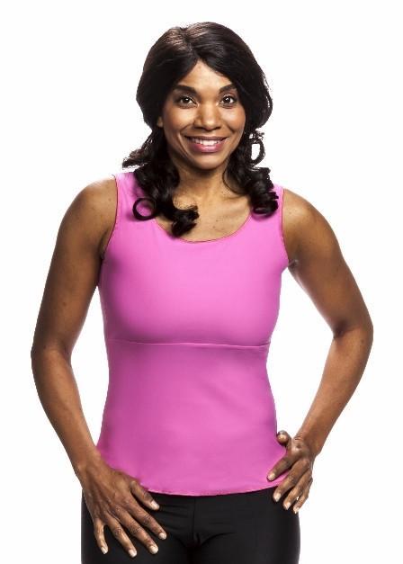 Wear Ease 912 Short Slimmer Compression Camisole Rose Pink